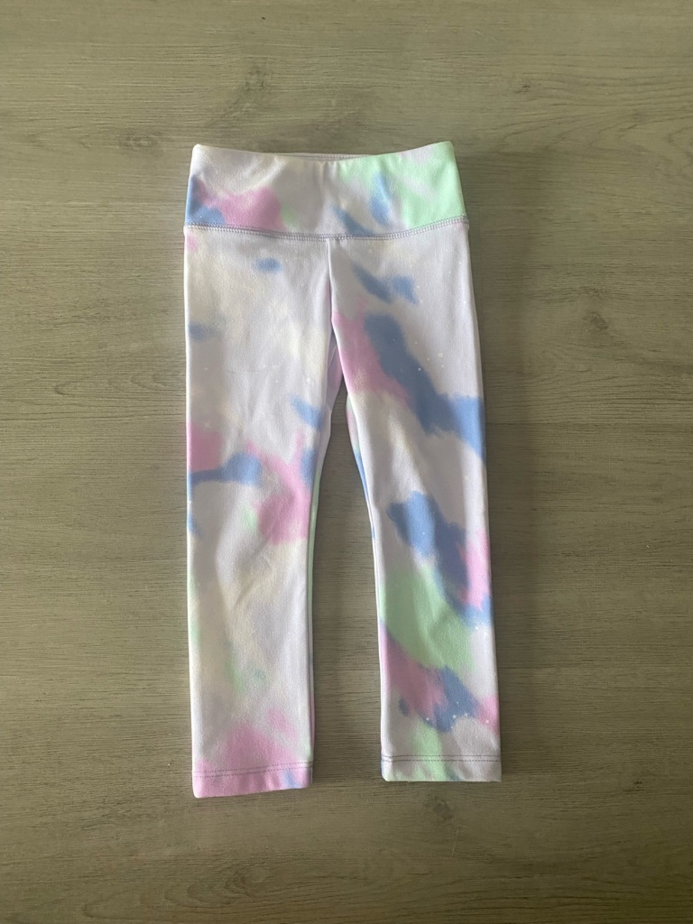 Crewcuts Pastel Tie-Dye Leggings - White with Pink, Blue, Mint